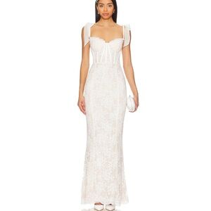 SOLD OUT V. Chapman Elegant White Lace Maxi Dress